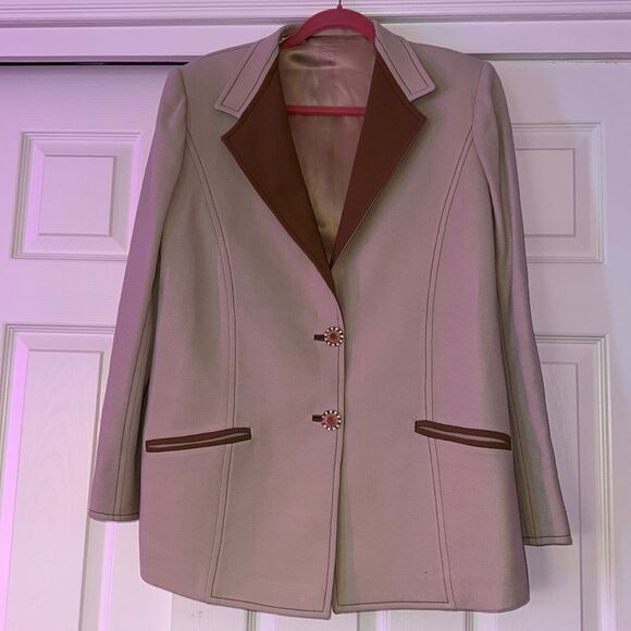 Leon Paul Tan and brown contrast Blazer ❤️ - Picture 4 of 8